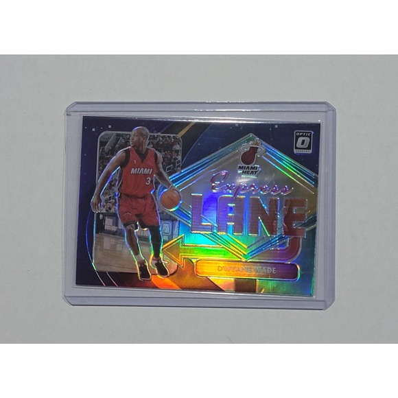 Dwyane Wade Miami Heat 2020-21 Panini Optic Express Lane Holo Prizm Parallel - Picture 1 of 2